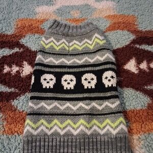 💀 Neon Skull Dog Sweater - Size Medium